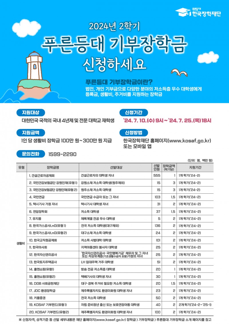 3. 2024년 2학기 푸른등대 기부장학금 신청 홍보포스터.jpg